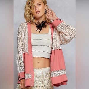 POL Rose and Cream Lace Overlay